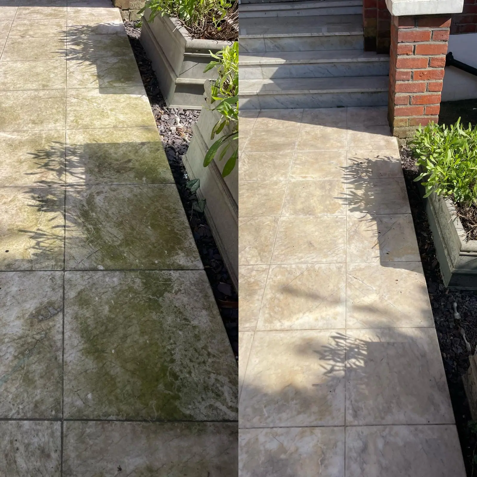 Pressure Washing Before and After